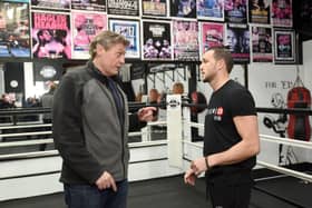 Wrestling legend William Regal, left, is tipping former boxer Ryan Davies for a bright future