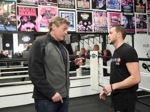 Wrestling legend William Regal, left, is tipping former boxer Ryan Davies for a bright future