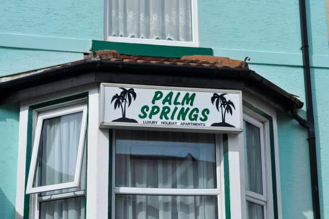 Graphic designer Sarah Horn is aiming to showcase the town’s typography. One of her photographs of Palm Springs Apartments in Blackpool