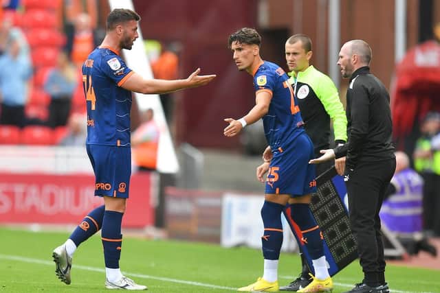 Theo Corbeanu replaced Gary Madine midway through the first-half on Saturday