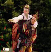 Jonny Warr as Celia and Will Beynon as Touchstone