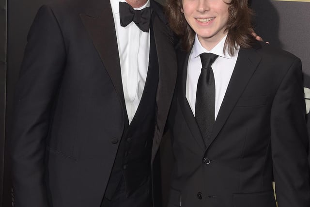 American post-apocalyptic horror drama. Pictured: cast Andrew Lincoln (L) and Chandler Riggs attendsthe season six premiere.