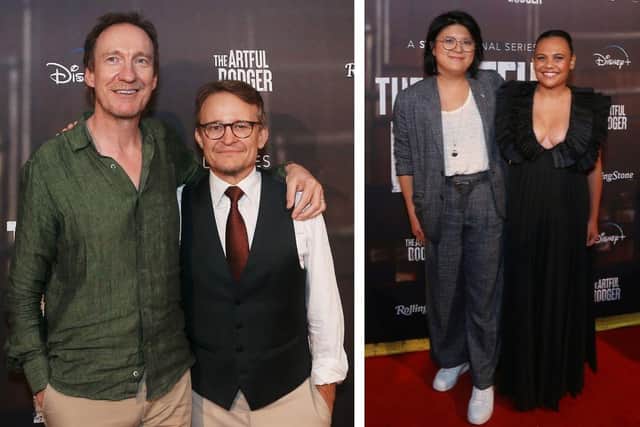 David and co-stars Damon Herriman and Miranda Tapsell, as well as director Corrie Chen  at the premiere. Images: Getty