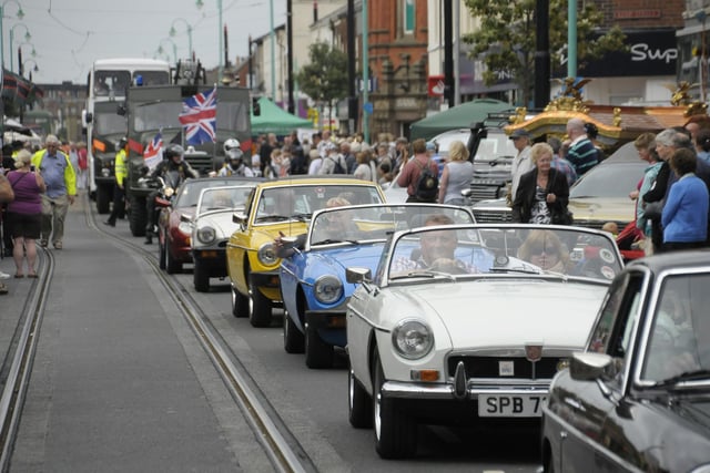 A cavalcade of MG's in the 2013 procession