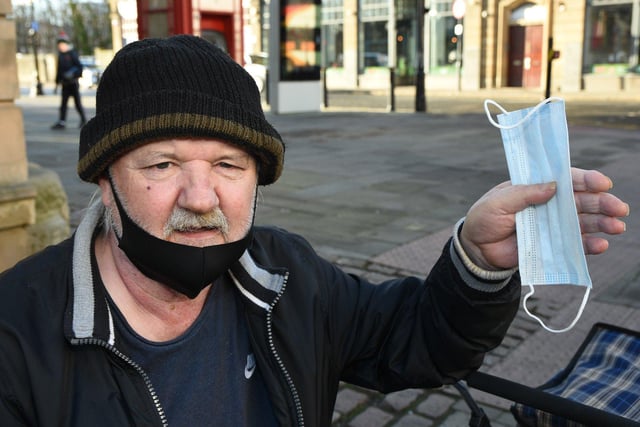 Garry Featherstone from Hendon says he prefers to continue wearing a mask.
