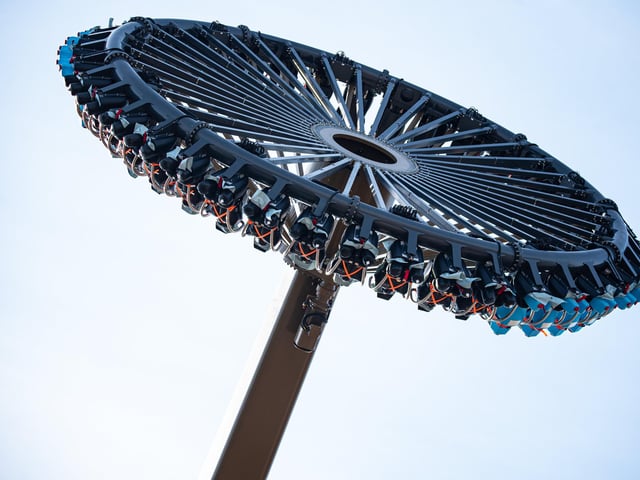Aviktas in full swing, as it undergoes tests with water-dummies in preparation for the launch this summer at Blackpool Pleasure Beach.