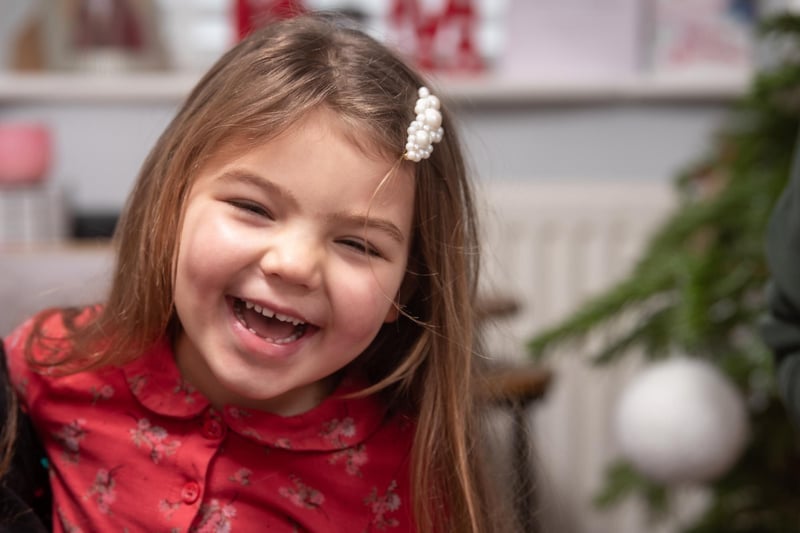 Christmas at home with 4-year-old Mabel Gregson and mum and dad Chris and Cheryl.