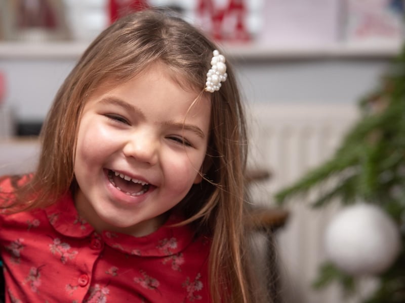 Christmas at home with 4-year-old Mabel Gregson and mum and dad Chris and Cheryl.