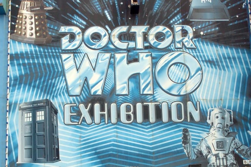 The highly recognisable sign for the promenade Dr Who Exhibition