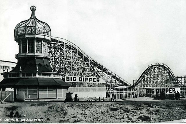 The Big Dipper at Blackpool Pleasure Beach celebrates its centenary this year. Here it is during its opening year.