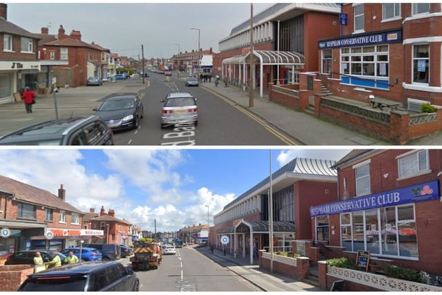 Sainsbury's to the right in this Red Bank Road scene. Shops on the left have changed through the years