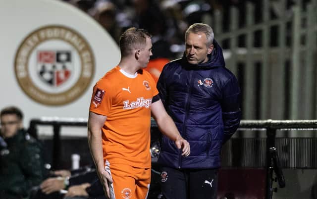 Shayne Lavery hasn't played for Blackpool over the last few weeks. The Northern Ireland striker has a hamstring injury. (Photographer Andrew Kearns / CameraSport)
