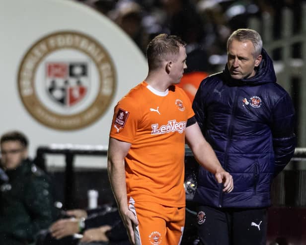 Shayne Lavery hasn't played for Blackpool over the last few weeks. The Northern Ireland striker has a hamstring injury. (Photographer Andrew Kearns / CameraSport)