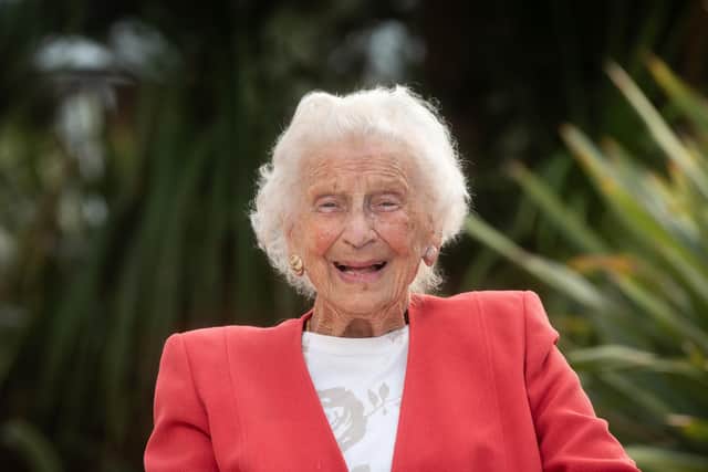 A Not Forgotten event at Marine Hall in Fleetwood for veterans. Pictured is 101-year-old WW2 veteran Doris Wilkinson.