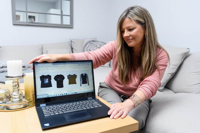 Ruth Sweeten-Dewhurst shows off clothes from the Captain Tortue collection            Photo: Kelvin Stuttard