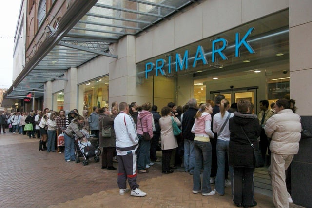 And then there was one of Blackpool town centre's biggest success stories - Primark. This was opening day in Crowds queue outside the newly opened shop in 2006