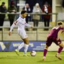 ​Kain Adom made his Coasters debut in Tuesday’s defeat by Boston United Photo: AFC FYLDE