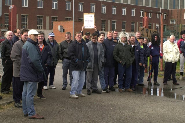 The picket line at The Arvin Exhaust Factory, 2000