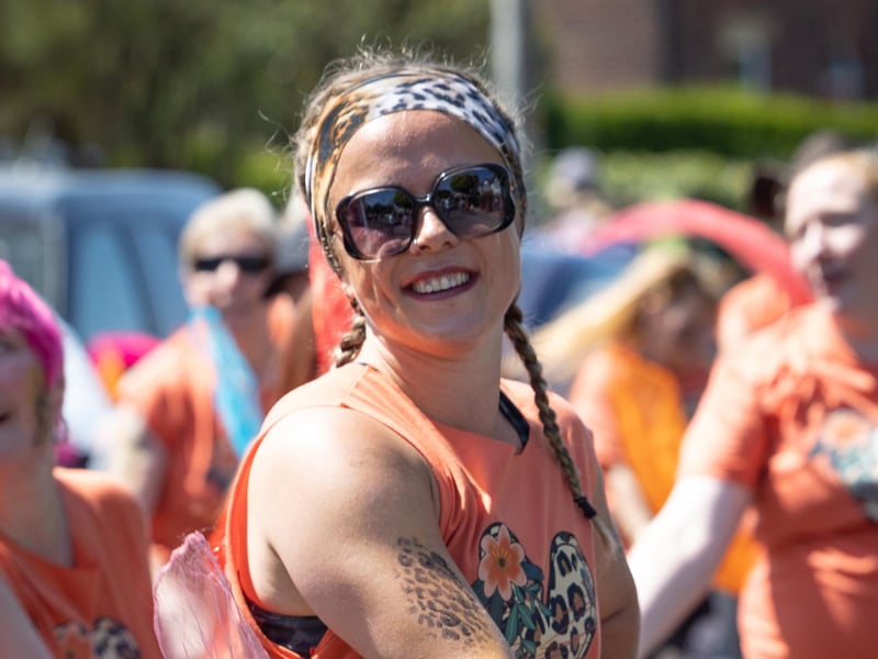 One of the Zumba dancers during Poulton Gala 2023. Photo: Martin Bostock Photography