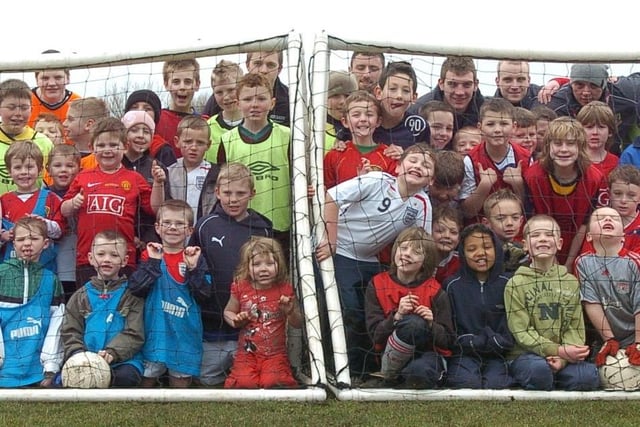 Netted... A good turnout for Morecambe FC's half-term soccer school
