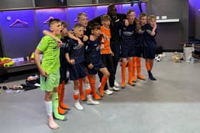 Norbreck Primary Academy met Adebayo Akinfenwa when they represented Blackpool FC in the Utilita Kids Cup League One national final at Wembley Photo: Blackpool FC Community Trust