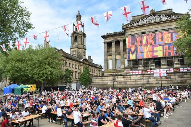 Preston's festival of football at the Flag Market in 2021
