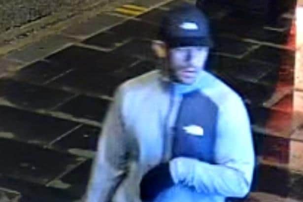 Do you recognise this man? Police want to trace him in connection with a robbery in Blackpool town centre (Credit: Lancashire Police)