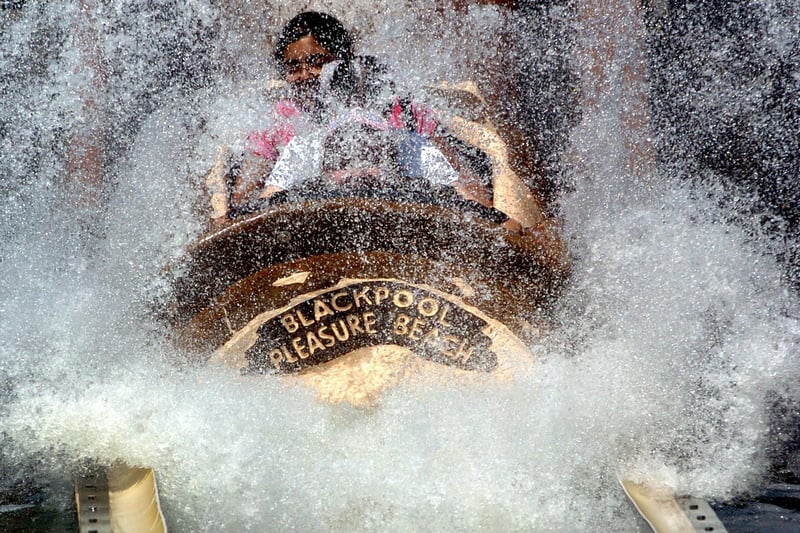 Cooling down on the Log Flume at Beaver Creek during a heatwave in 2006