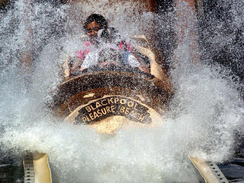 Cooling down on the Log Flume at Beaver Creek during a heatwave in 2006
