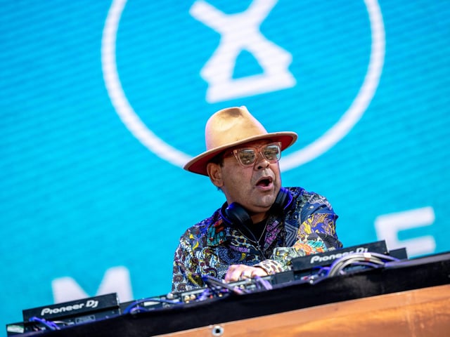 Craig Charles with his funk and soul DJ set