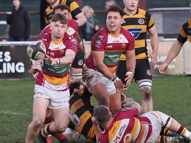 Ben Gould (left) made his debut against Sheffield Tigers in Fylde’s last match five weeks ago  Picture: CHRIS FARROW/FYLDE RFC