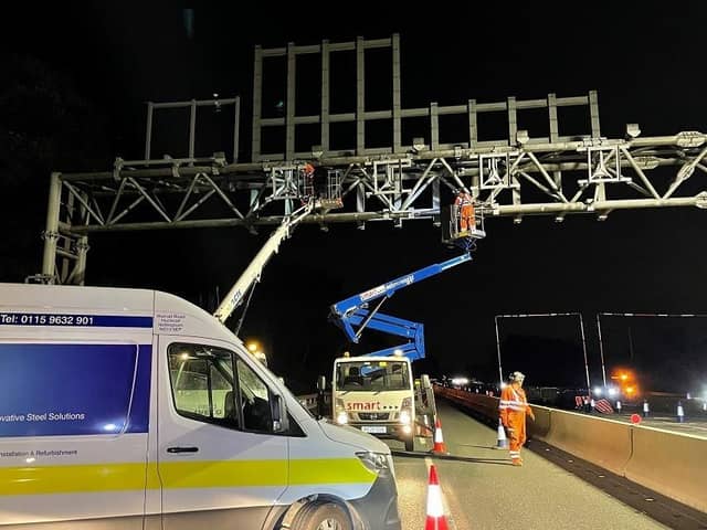 Holidaymakers heading to Manchester Airport were reminded to leave extra time for journeys as work continued on the M56 (Credit: National Highways)