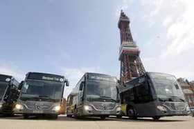 Blackpool's fleet of cleaner diesel buses like these are set to be replaced by electric versions by Blackpool Transport following a £20m grant