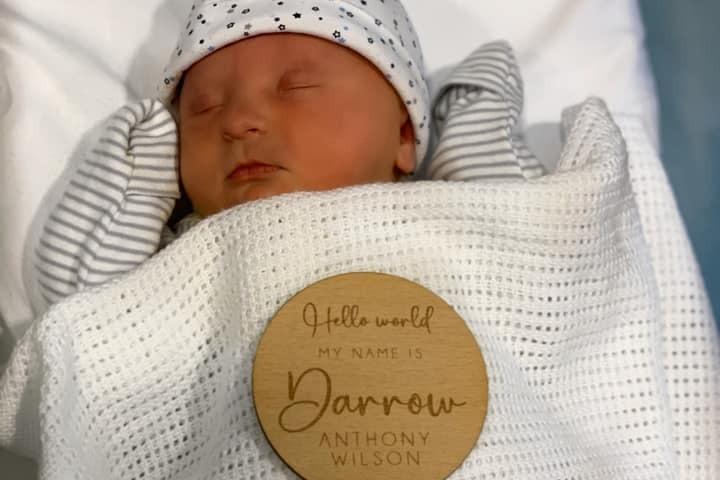 Darrow Anthony Wilson is a Boxing Day baby, born at Blackpool Victoria Hospital weighing 8lb 7oz