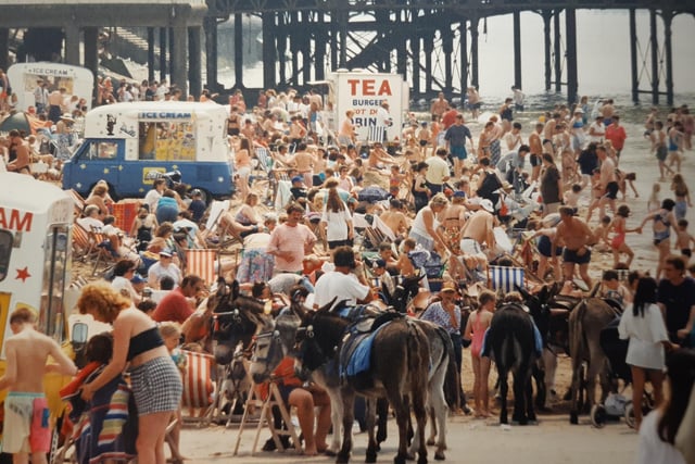 Jam packed - the beach on a hot day in the 90s