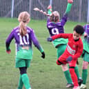 Blackpool and District Youth Football League action between Blackpool Wren Rovers Reds Under-8s and St Annes Falcons Pictures: B&DYFL