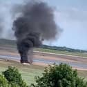 A boat went up in flames on a sandbank near Bulkhead Drive, Fleetwood (Credit: Carl Rosekilly)