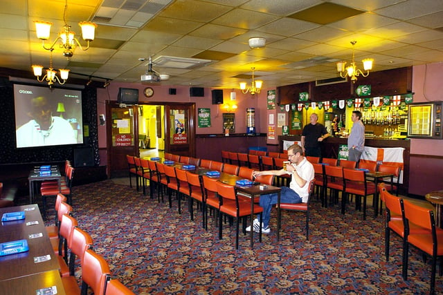 The main bar at Blackpool Trades and Social Club, Chadwick Street