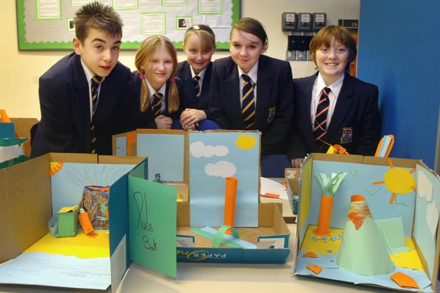 Year 7 pupils at Palatine High School in Blackpool are being helped with the transition from junior school by having some of their lessons in the Designated Interactive Area.
Pupils with their pirate island models