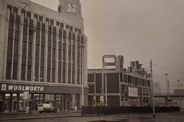 This was Blackpool Woolworths in 1982 as seen from the prom. The store faced closure and petitions had been organised to try and save it. There were other ideas though - the caption on the back said councillors 'should consider buying it and turning it into a conference and exhibition centre'
