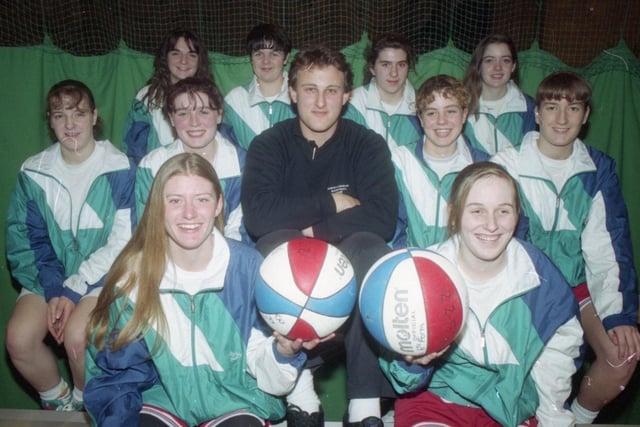 Female basketball players from Blackpool were celebrating after beating off rivals in a North West college tournament. Blackpool Sixth Form College were the victors in the North West Ladies College Basketball Tournament, at Preston's West View Leisure Centre, after beating South Trafford College 15-10 in the finals. Pictured: Jeremy Mannino and his successful Blackpool Sixth Form College basketball team