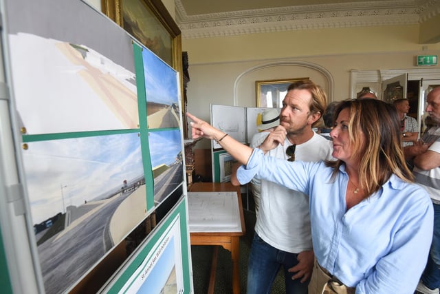 Phase one will see a compound set up off South Promenade on Fairhaven Road Car Park and the boating lake filled to create a temporary surface for the beach huts and a temporary car park.
Pictured are Stuart and Zoe Robinson, owners of St Annes Beach Huts