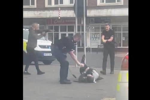 The man was tasered outside the Royal Oak pub in Lytham Road, Blackpool at around 6.15pm on Thursday, May 18