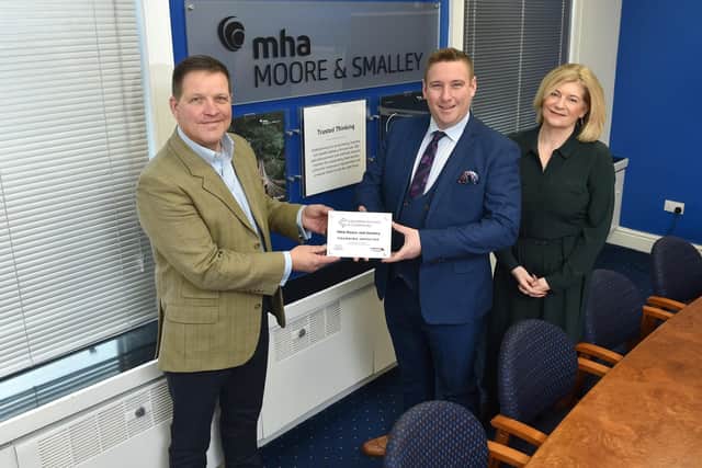 MHA Moore and Smalley has joined the Lancashire Investors in Community charity organisation.
Pictured are, left  to right, Graham Gordon (managing partner, MHA Moore and Smalley), Owen Phillips (development manager, Community Foundations for Lancashire and Merseyside) and Karen Morris (development director, Community Foundation for Lancashire and Merseyside)