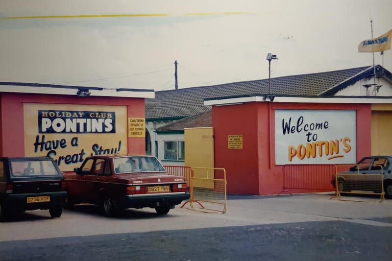 The bright colours of the entrance to the holiday camp back in 1995