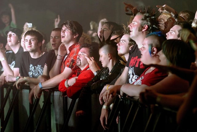 Fans watching Sonic Boom Six in the Empress Ballroom at the Rebellion Punk Festival