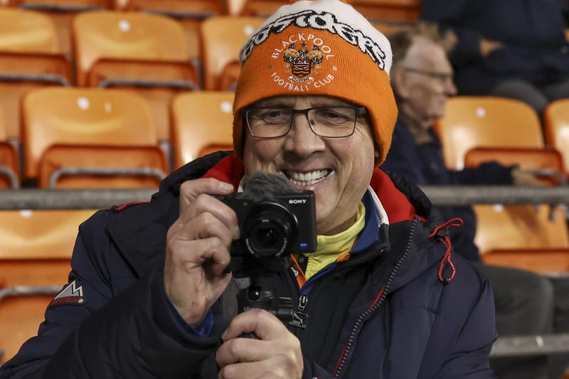 Blackpool fans at Bloomfield Road for the defeat to Derby County.