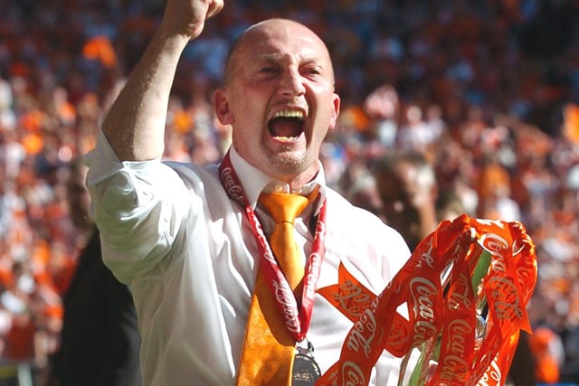 A jubilant Ian Holloway following the Championship Play-off final in 2010 for promotion to the Premiership
