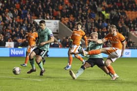 Shayne Lavery is among the Blackpool players who are currently out of contract in the summer (Photographer Lee Parker/CameraSport)