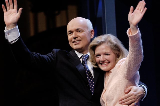 Tory leader Iain Duncan Smith and his wife Betsy in Blackpool, 2003. He had delivered a tough conference speech to improve the Tory leader’s personal ratings